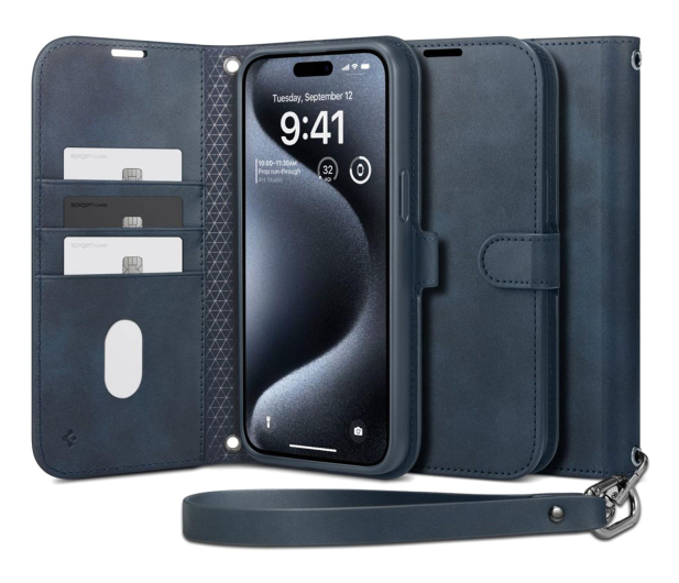 Spigen Wallet ”S” Pro do Iphone 15 Pro Navy - 1346723 - zdjęcie
